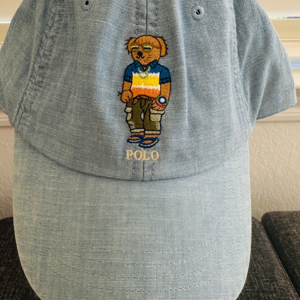 (NEW)Polo Ralph Lauren Classic Sports Cap _Blue  Denim , Adjustable NWT